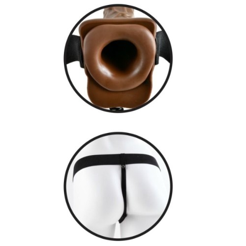Strap-on Hueco Con Testículos 17.8 Cm para Placer Total