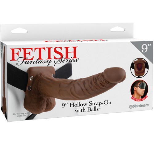 9'' Hollow Strap-On with Balls - Ultimate Pleasure Enhancement
