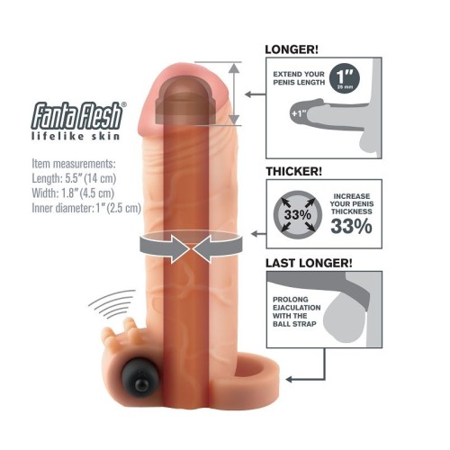 Fantasy X-Tensions Vibrating Penis Extension for Enhanced Erection