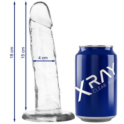 X Ray Clear Realistic Dildo 18cm