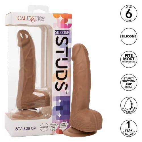 Silicone Studs Brown 6 inch - Realistic Pleasure