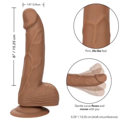 Silicone Studs Brown 6 inch - Realistic Pleasure