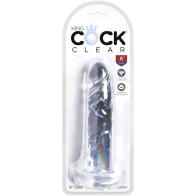 15.5 cm Transparent Realistic Penis - King Cock Clear