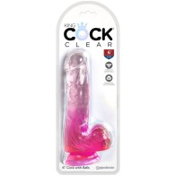 Clear Pene Realístico Con Testículos para Diversión Total