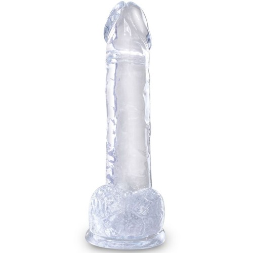Clear Realistic Penis Dildo with Testicles for Lifelong Pleasure