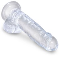 Clear Realistic Penis Dildo with Testicles for Lifelong Pleasure