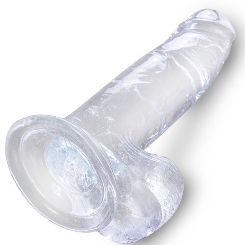 Clear Realistic Penis Dildo with Testicles for Lifelong Pleasure