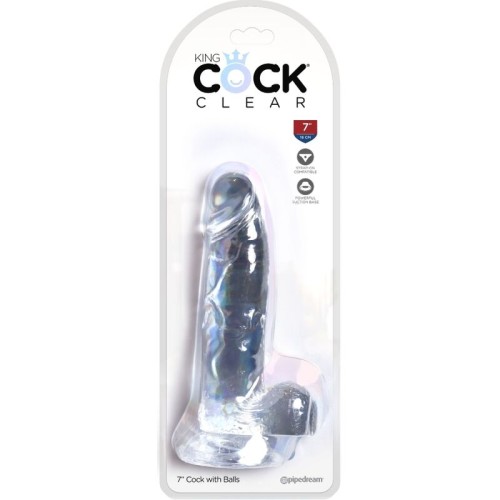 Clear Realistic Penis Dildo with Testicles for Lifelong Pleasure