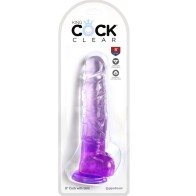 King Cock Clear Realistic Penis with Testicles