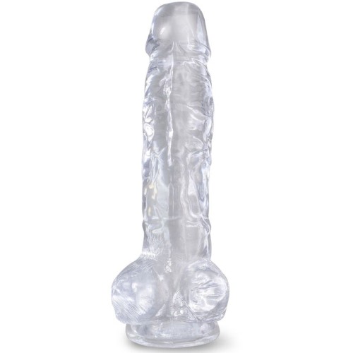 King Cock Clear Realistic Penis with Testicles 16.5 cm
