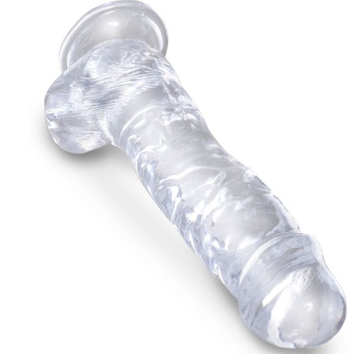 King Cock Clear Realistic Penis with Testicles 16.5 cm