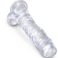 King Cock Clear Realistic Penis with Testicles 16.5 cm
