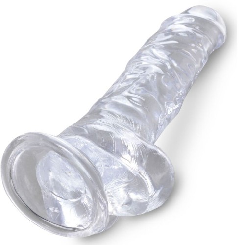 King Cock Clear Realistic Penis with Testicles 16.5 cm