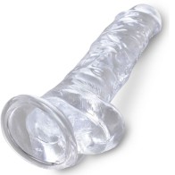 King Cock Clear Realistic Penis with Testicles 16.5 cm