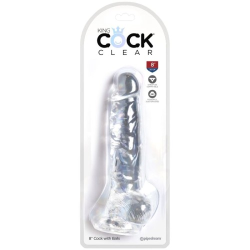 King Cock Clear Realistic Penis with Testicles 16.5 cm