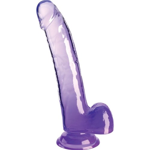 Realistic Clear Dildo with Testicles for Ultimate Pleasure