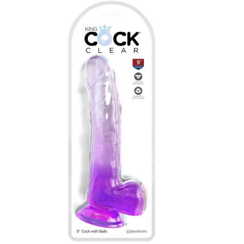 Dildo Realístico Transparente con Testículos para Placer Máximo