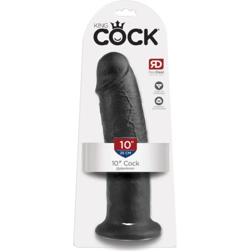 King Cock 10 Inch Realistic Black Dildo for Ultimate Pleasure