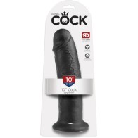 King Cock 10 Inch Realistic Black Dildo for Ultimate Pleasure