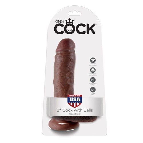 King Cock 8 Realistic Brown Penis 20.3 cm