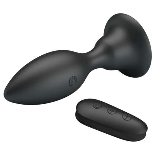 Black Vibrating Anal Plug Remote Control