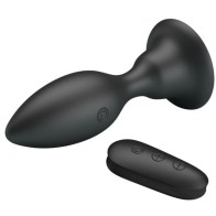 Black Vibrating Anal Plug Remote Control