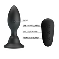 Black Vibrating Anal Plug Remote Control