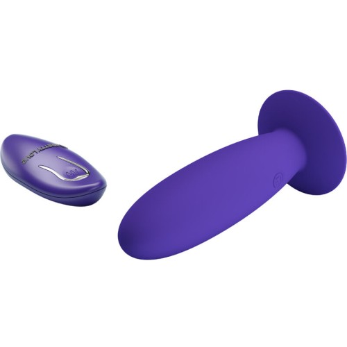 Youth Anal Vibrator with Remote Control Purple