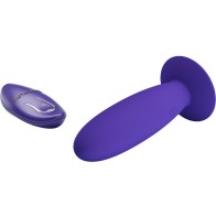 Youth Anal Vibrator with Remote Control Purple