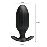 Pretty Love Plug Anal Controlado por App Negro