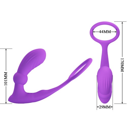 Pretty Love - Warren Anillo & Vibrador Anal Violeta con Control Remoto