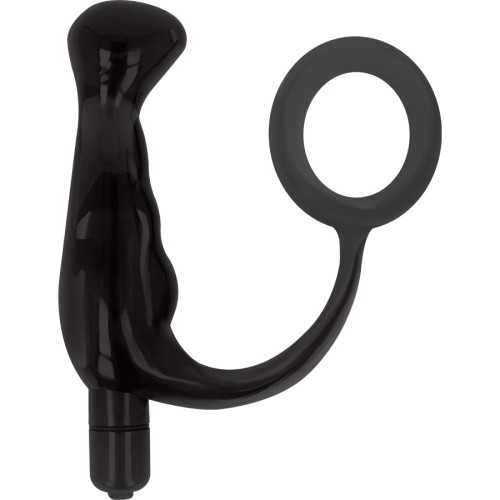 Black Silicone Prostate Vibrator 10 cm