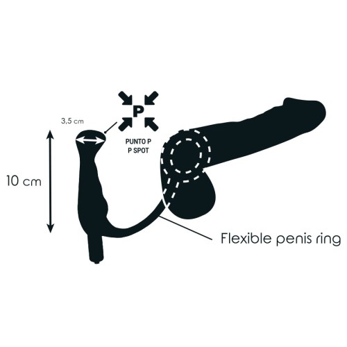 Black Silicone Prostate Vibrator 10 cm