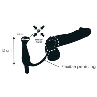 Black Silicone Prostate Vibrator 10 cm