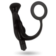 Black Silicone Prostate Vibrator 10 cm