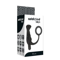 Black Silicone Prostate Vibrator 10 cm
