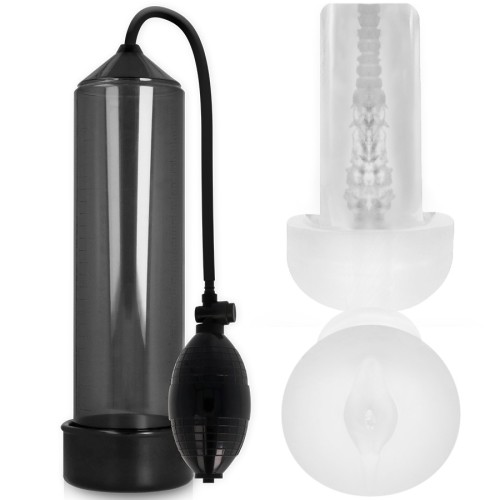 Rx3 Black Erection Pump with Pleasure Sleeve