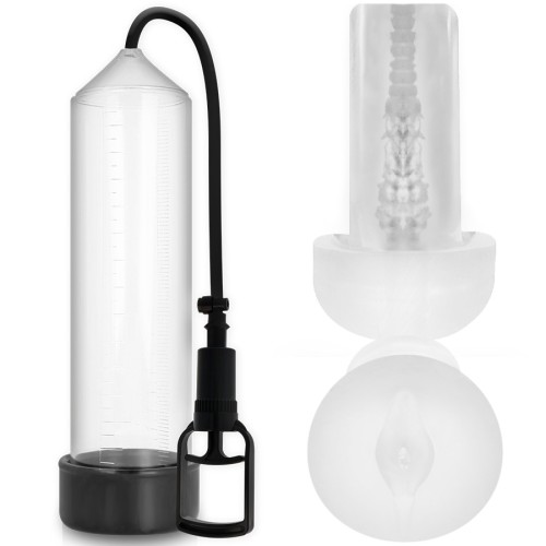 Rx7 Transparent Erection Pump with Masturbator