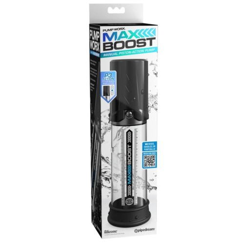 Bomba De Erección Max Boost Negro - Mejora Tu Confianza