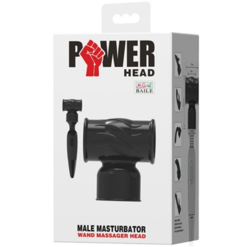 Power Head Interchangeable Head for Enhanced Male Stimulation