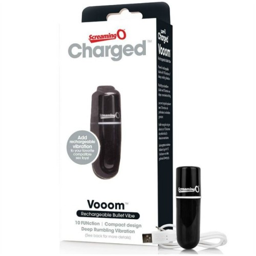 Vooom Rechargeable Bullet Vibrator Black