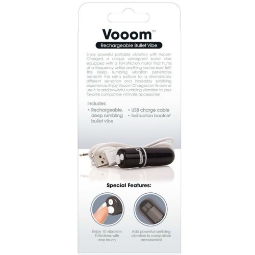 Vooom Rechargeable Bullet Vibrator Black