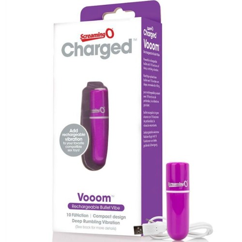 Vooom Rechargeable Vibrating Bullet - Purple Pleasure