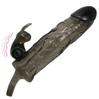 Brave Man Realistic Penis Sleeve with Rabbit for Enhanced Pleasure