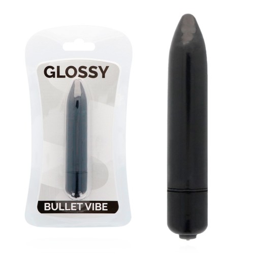 Glossy Thin Black Vibrator for Sensitive Areas