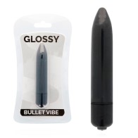 Glossy Thin Black Vibrator for Sensitive Areas