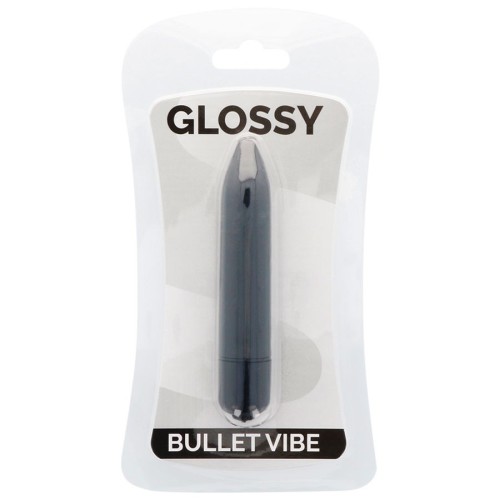 Glossy Thin Black Vibrator for Sensitive Areas