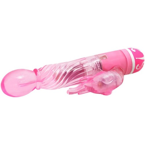 Baile Multi-speed Vibrator with Clit Stimulator Pink
