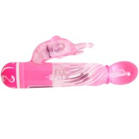 Baile Multi-speed Vibrator with Clit Stimulator Pink