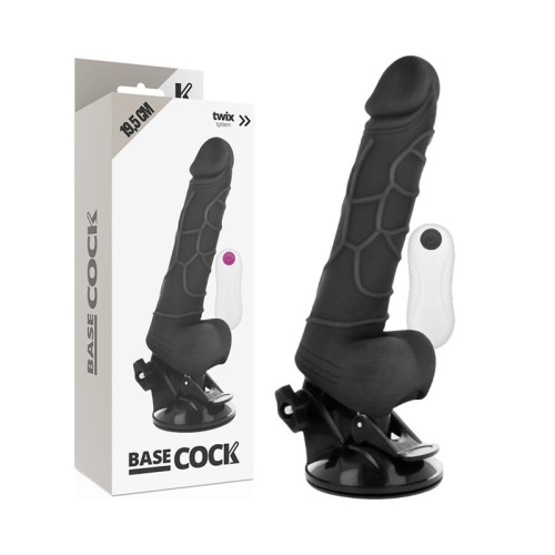 Vibrator with Remote Control Realistic Black with Balls 19.5 Cm